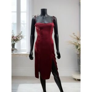 J.Crew Anna October Burgundy Corset Slip Dress Size 00 Petite